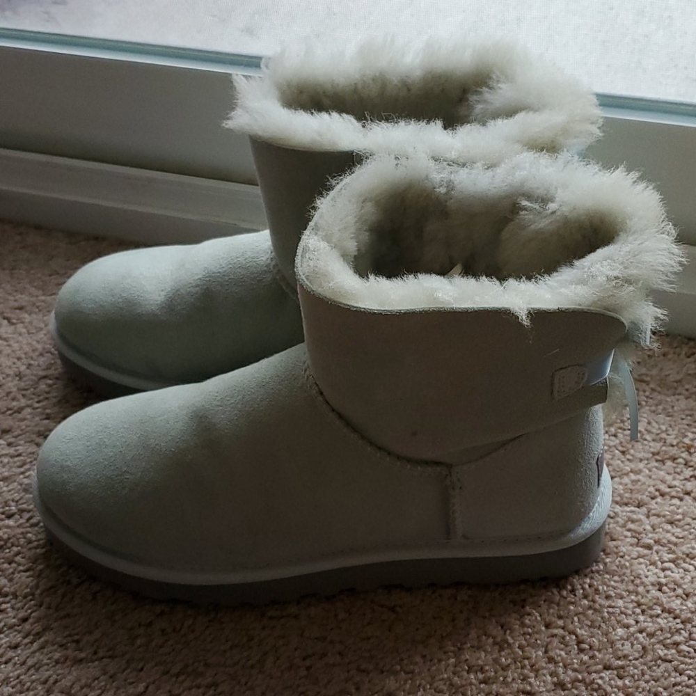UGG Bailey Bow Boots Ice Blue